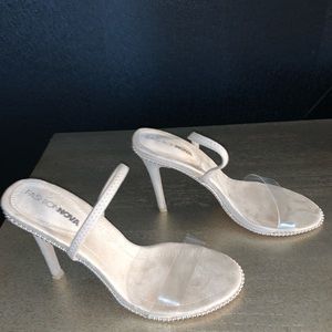 Slingback studded heel